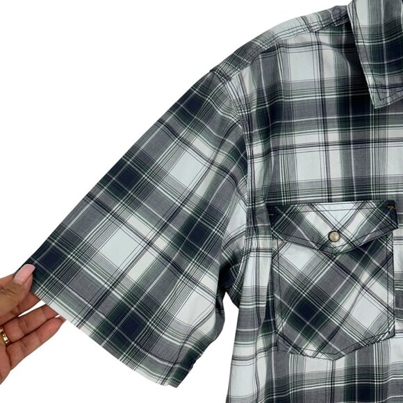 Carhartt Mens Relaxed Fit Plaid Short-Sleeve Button-Down Shirt SZ L -Western - Picture 9 of 10